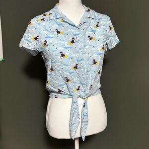 Studio Ghibli Kiki’s Delivery Service Her Universe Tie Front Button Up Blouse